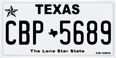 TX license plate CBP5689