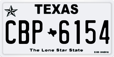 TX license plate CBP6154
