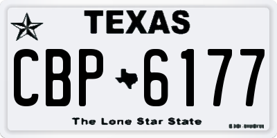 TX license plate CBP6177