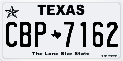 TX license plate CBP7162