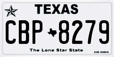 TX license plate CBP8279