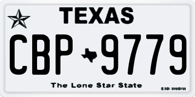 TX license plate CBP9779