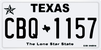 TX license plate CBQ1157