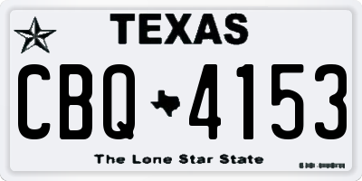 TX license plate CBQ4153