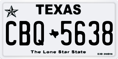 TX license plate CBQ5638