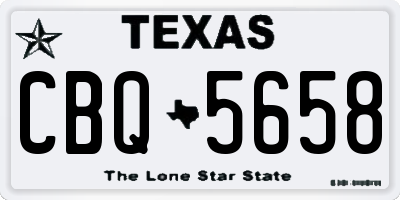TX license plate CBQ5658