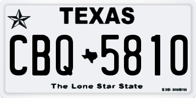 TX license plate CBQ5810