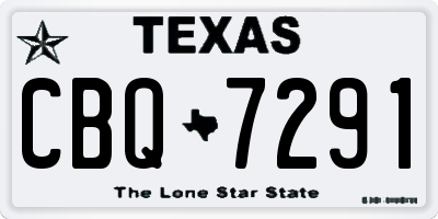 TX license plate CBQ7291