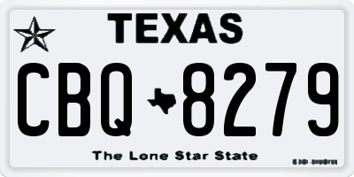 TX license plate CBQ8279
