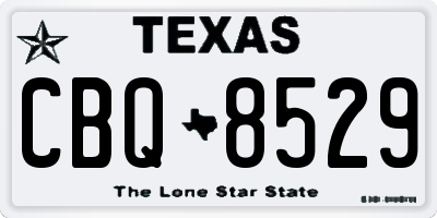TX license plate CBQ8529