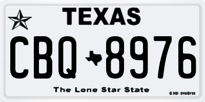 TX license plate CBQ8976