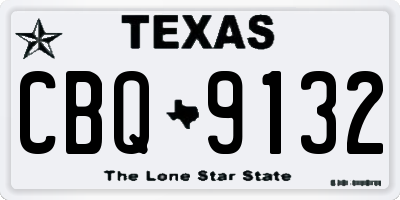 TX license plate CBQ9132