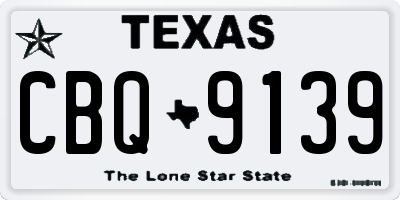 TX license plate CBQ9139