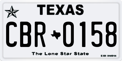 TX license plate CBR0158