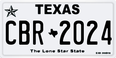 TX license plate CBR2024