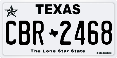 TX license plate CBR2468