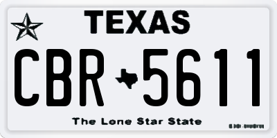 TX license plate CBR5611