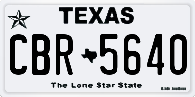 TX license plate CBR5640