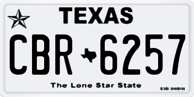 TX license plate CBR6257