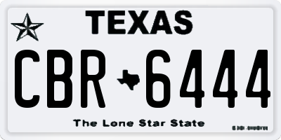 TX license plate CBR6444