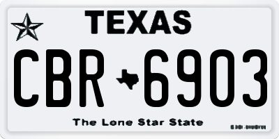 TX license plate CBR6903