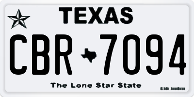 TX license plate CBR7094