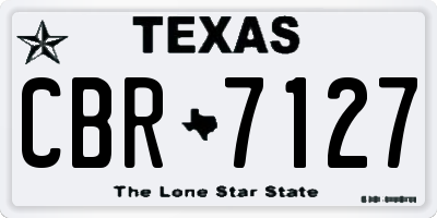 TX license plate CBR7127