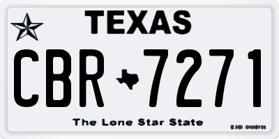 TX license plate CBR7271