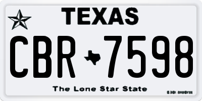 TX license plate CBR7598