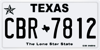TX license plate CBR7812