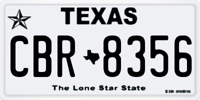 TX license plate CBR8356