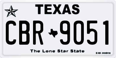 TX license plate CBR9051