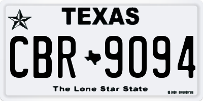 TX license plate CBR9094
