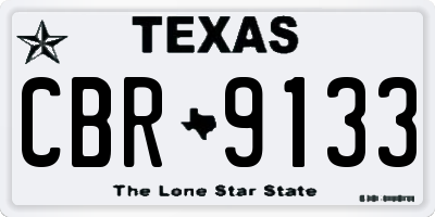 TX license plate CBR9133