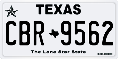 TX license plate CBR9562