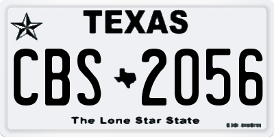 TX license plate CBS2056