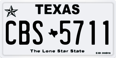 TX license plate CBS5711