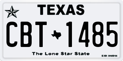 TX license plate CBT1485