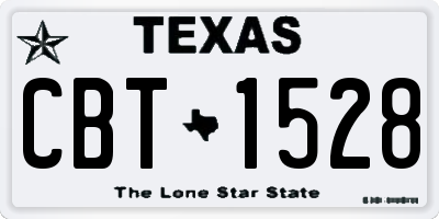 TX license plate CBT1528