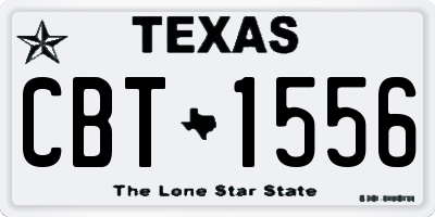 TX license plate CBT1556