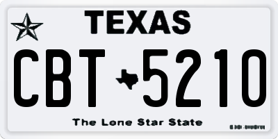 TX license plate CBT5210