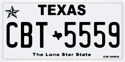 TX license plate CBT5559