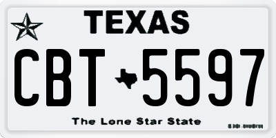 TX license plate CBT5597