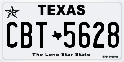 TX license plate CBT5628