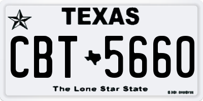 TX license plate CBT5660