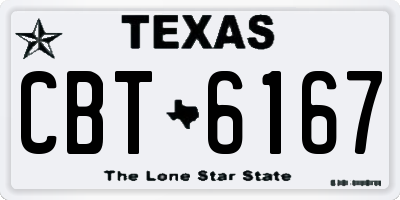 TX license plate CBT6167