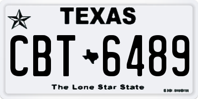 TX license plate CBT6489