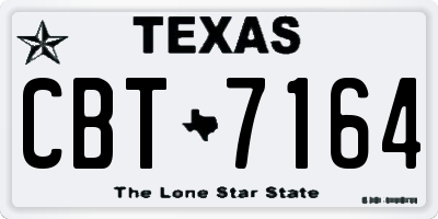 TX license plate CBT7164