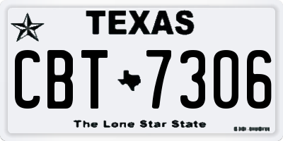 TX license plate CBT7306