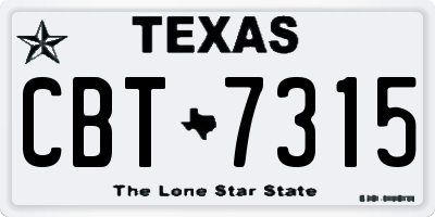 TX license plate CBT7315
